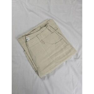 Guess Pants Womens 27 Beige‎ Linen Wide Leg Relaxed Fit Casual Khakis Summer